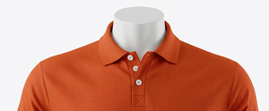 เสื้อโปโลผู้ชายสีส้ม แขนสั้น ปกพับได้ ทรงปกติ โพลีเอสเตอร์ 100% สีพื้น ทุกฤดูกาล - Product Image 4