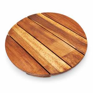 Carrito para Plantas con Ruedas de Madera de Acacia de Alta Calidad, 35 cm, Resistente, Ecológico, para Uso en el Hogar y Jardín, Estilo Tradicional Minimalista - Product Image 1