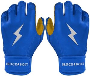 LOW MOQ Custom Professional Manufactures High Quality Bruce Bolt Cowhide Leather Left Hand Durable Baseball Batting Gloves - Product Image 5