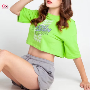 Camisetas Crop Top para Mujer con Estampado, Estilo Moderno, Precio de Mayoreo, Nueva Colección de Fábrica, Alta Calidad, el Mejor Artículo - Product Image 3