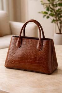 Customizable designs Leather Handbags Women's Shopping Bag With handles Lightweight Easy Lifted Eco Friendly Ladies Purse - Product Image 6