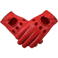 Guantes de Conducción Unisex de Piel de Cabra Genuina, Impermeables, Largos hasta la Muñeca, para Uso en el Automóvil y al Aire Libre en Invierno