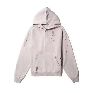 Sudadera con capucha personalizada para hombre, estilo vintage, desgastada, con efecto lavado ácido, salpicaduras de pintura y descolorida por el sol, de forro polar para invierno, estilo streetwear. - Product Image 3