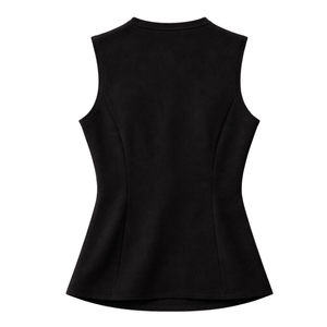 Women’s Button Front Knit <b>Vest</b> Top Sleeveless V Neck <b>Slim</b> Fit Casual Elegant Lightweight Layering Sweater for Work & Daily Wear - Product Image 2