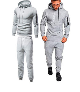 Conjunto de Dos Piezas de Chaqueta con Capucha y Pantalones Deportivos de Camuflaje para Hombre, Ropa de Entrenamiento 100% Poliéster, Trajes Deportivos Ligeros - Product Image 4