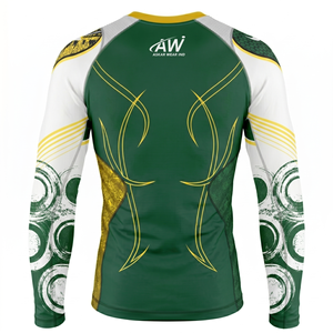 เสื้อแรชการ์ดแขนยาวสำหรับผู้ชาย ยี่ห้อ Askar Wear ผ้าแห้งเร็ว ผสมสแปนเด็กซ์และโพลีเอสเตอร์ พิมพ์ลายโลโก้ด้านหน้า เหมาะสำหรับเล่นกีฬา - Product Image 3