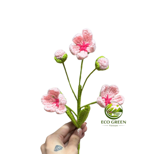 ดอกไม้โครเชต์พรีเมียม ก้านดอกถักมือ สีชมพู ดอกไม้ประดิษฐ์ สำหรับของขวัญวันเกิด วันครบรอบ งานแต่งงาน และตกแต่ง - Product Image 6