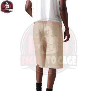 Shorts décontractés pour hommes en coton, taille élastique, avec poches arrière, cordon de serrage, longueur genou, coupe ample, confortables pour le jogging et la détente - Product Image 3