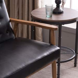 เก้าอี้นั่งแบบสองคนสไตล์เรโทรสีดำอ่อนขนาด126x70x84ซม. - Product Image 6