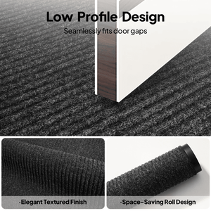 Tapis d'entrée commercial en PVC composite gris foncé 90x150x0.7cm, extra long, haute résistance, protection du sol, 1 pièce - Product Image 5