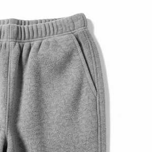 Pantalon évasé taille basse coupe droite personnalisé pour femme, en molleton/coton, pour yoga et danse, couleur unie, longueur intégrale, 300g, leggings d'hiver - Product Image 4