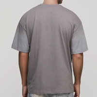 PUFFIN SPORTS Custom Heren Oversized Effen Grijze Korte Mouw O-hals T-shirt Casual Katoenen Jersey Regular Fit Standaard Lengte Blank Design