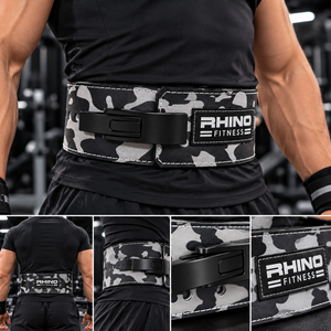 RHINO FITNESS Camo Neoprene Wrap-around Weightlifting <b>Waist</b> <b>Cincher</b> <b>Belt</b> with Lumbar Support Adjustable Quick Release Buckle - Product Image 4