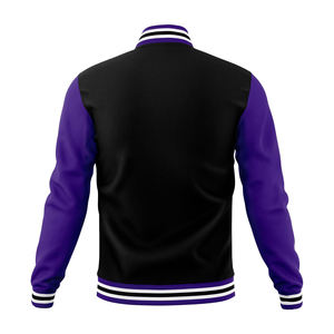 Chaqueta de Béisbol de Invierno de Diseño Personalizado al Por Mayor a Precio de Fábrica, Chaqueta Varsity de Cuero con Mangas Largas, Resistente al Viento y Transpirable - Product Image 3