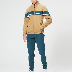 Custom Two Piece <b>Hooded</b> Sweatshirt Jogger Set Men’s <b>Zip</b> Up Tracksuit Set Sports Jacket Jogger Two Piece Training Wear - Product Image 1
