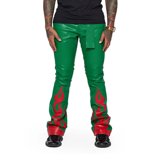 Pantalones de Cuero Vacuno para Hombre, Ligeros, Transpirables, de Secado Rápido, Tejido Suave, Diseño de Cintura Alta de Primera Calidad - Product Image 1