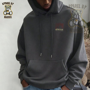 Sudadera con Capucha para Hombre de Color Sólido, Calidad Premium, Fabricante OEM, 100% Algodón Poliéster, Impresión de Logotipo Personalizada, Sudadera con Capucha de Peso Medio para Hombre - Product Image 6