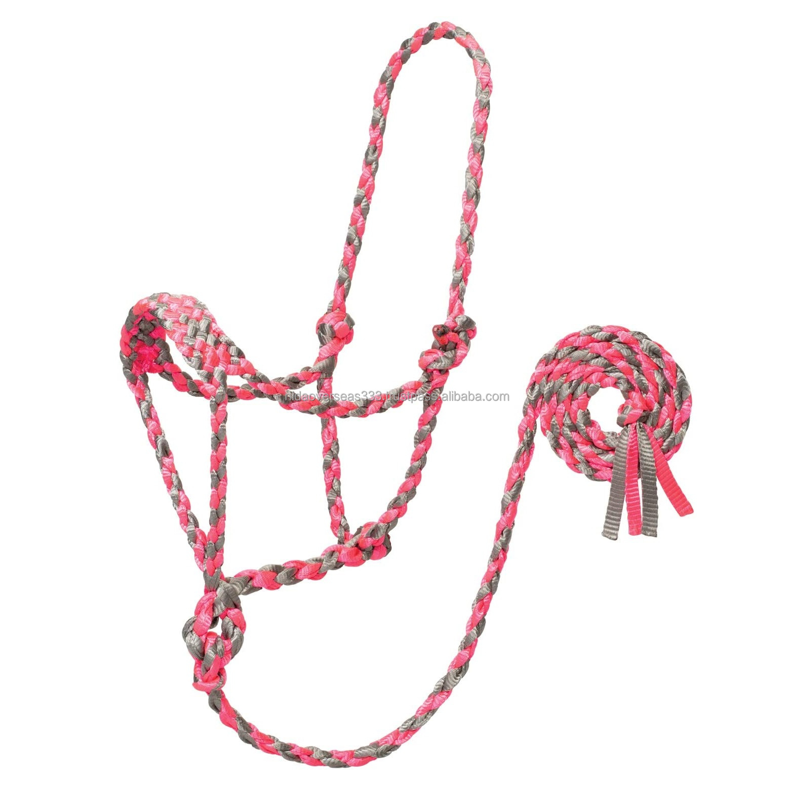 Wholesale Equestrian Mule Tape Halter Braided Horse Lead Rope And