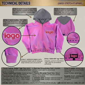 Custom Digital Printing <b>Zip</b>-Up Hoodie Men's Oversized Casual Fleece <b>Hooded</b> Sweatshirt Winter Style - Product Image 3