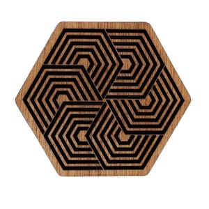 Posavasos personalizado moderno respetuoso con el medio ambiente 3,75 sublimación Hardboard Mdf Squarestone con posavasos trasero de corcho - Product Image 1