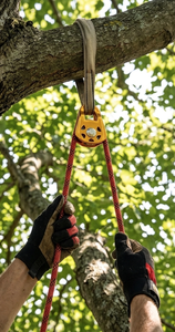 Polea única pequeña de aluminio para escalada con rodamiento de bolas para levantamiento de rescate - Product Image 4