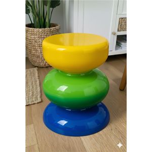 Mesa de Centro Apilable Moderna y Colorida, Mesa Auxiliar de Plástico de Diseño Creativo para Sala de Estar, Mueble Decorativo - Product Image 1