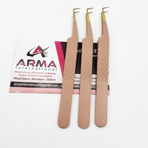 Pinzas de Precisión para Pestañas con Aislamiento de 90 Grados, Acero Inoxidable, Duraderas, Antimagnéticas, Punta Suave, Logotipo Personalizado, 10 mm de Longitud - Product Image 3