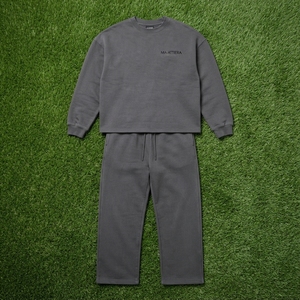 Conjunto Deportivo Informal para Hombre, Sudadera con Cuello Redondo Color Gris Carbón, Pantalones Jogger, Traje de Dos Piezas - Product Image 6