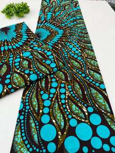 Tissu pagne africain authentique du Ghana en wax et Ankara 100 % coton pour vêtements de filles, artisanat, sacs et motifs batik - Product Image 2