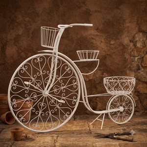 Support à plantes vintage en fer forgé, 3 niveaux, revêtement époxy, porte-pot de fleurs en métal pour décoration de jardin extérieur - Product Image 2