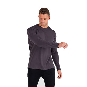 Camisetas Básicas de Manga Larga para Hombre, 100% Algodón, Personalizadas, Casuales, Lisas, de Punto Jersey, para Invierno, Estilo Urbano, con Diseño Bordado - Product Image 2