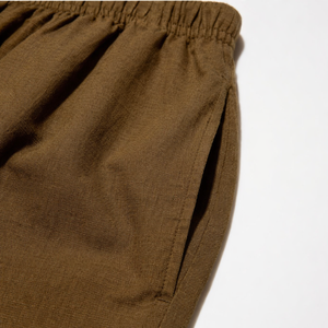 กางเกงผ้าลินินผสมสำหรับผู้หญิง เอวยางยืด ทรงตรง เอวกลาง ทรงหลวม สวมใส่สบาย ระบายอากาศได้ดี แต่งลูกไม้ ลายเรียบ สำหรับฤดูใบไม้ร่วง ODM - Product Image 2