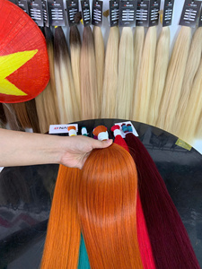 Extensiones de Cabello al Por Mayor, Cabello Virgen de un Solo Donante, Color Teñido Vívido, Fábrica de Vietnam, Proveedor Especial al Por Mayor, Liso, Listo para Enviar - Product Image 4