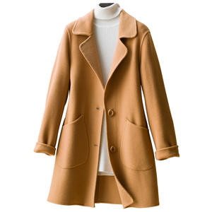 เสื้อโค้ทลำลองสำหรับผู้หญิง ผ้าขนสัตว์ เสื้อคลุมหนา - Product Image 2