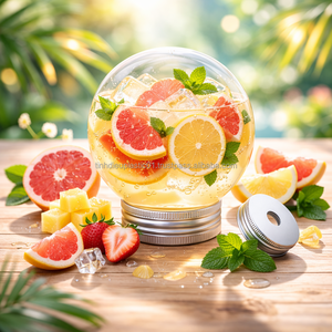 ขวดพลาสติกใสเกรดอาหาร PET DC400-28 ขนาด 400 มล. พร้อมคอขวด 55 มม. สำหรับขายส่ง ปรับแต่งฉลากได้ - Product Image 1