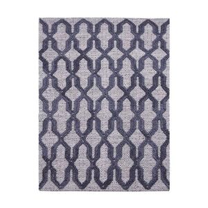 Modern Design 100% Cotton Handmade Embroidered <b>Rugs</b> Premium Quality Latex Backing Geometric Pattern for Living Room Bedrooms - Product Image 1
