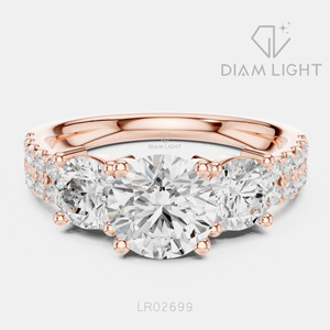 Bague de fiançailles ronde 1,30 carat, bijoux fins, certifiée IGI, or blanc 14 carats, diamant de laboratoire, cadeau pour anniversaire de mariage - Product Image 3