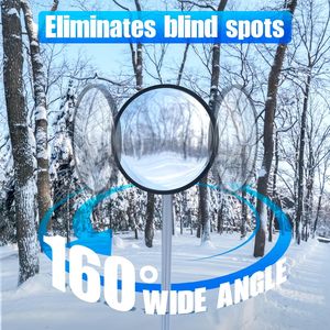 Miroir convexe en acrylique réglable de 12 pouces, grand angle de 160 degrés, solution pour les angles morts du trafic, pour garages et allées, conception en S - Product Image 2