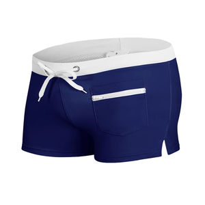 Bañador de verano para hombre con forro de malla, bolsillo con cremallera, elástico, cómodo, de secado rápido, pantalones cortos de natación, traje de baño - Product Image 2