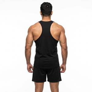 Camiseta Deportiva de Hombre Personalizada con Logotipo, Transpirable, de Alta Calidad, en Blanco y Negro, de Algodón y Fibra de Bambú, Tejida, para Fisicoculturismo - Product Image 2
