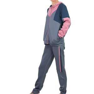 Womens Colorblock Tracksuit Hooded <b>Jacket</b> and Pants Set Activewear <b>Gym</b> Sports Running Jogging Suit Wholesale - Product Image 5