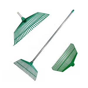 Râteau à feuilles fabriqué à Taïwan, râteau à gazon, outils de jardinage avec manche en acier léger - Product Image 1
