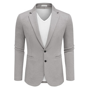 Veste de costume moderne pour homme, blazer de style affaires à simple boutonnage, coupe ajustée de qualité supérieure, en vente - Product Image 1