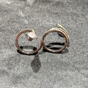 Bague Serpent Victorienne Antique REYES en Argent Sterling 925 avec Diamant Naturel, Bijou Fin et Élégant pour Femme, Fait Main - Product Image 5
