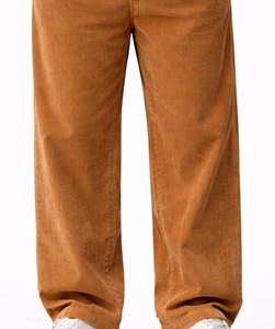 Pantalones Casuales de Pana Marrón para Hombre, Corte Holgado, Estilo Vintage, Pierna Ancha, Talla Grande, Impermeables, a la Moda - Product Image 1