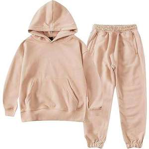 Ensemble de survêtements d'hiver deux pièces avec capuche, haute qualité, 100% coton molletonné, pour hommes, avec impression de logo personnalisé - Product Image 1
