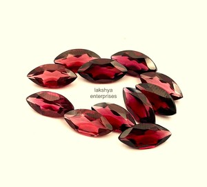 Lote de Gemas Sueltas de Granate Rojo Natural, Corte Marquesa, Calibradas de 6MM a 12MM, Granate de Mozambique para Fabricación de Joyas, Venta al Por Mayor - Product Image 6