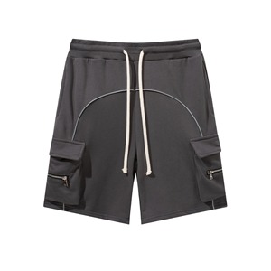 Pantalones Cortos Deportivos Casuales de Verano para Hombre, de Algodón y Felpa, con Cintura Elástica y Cordón Ajustable, Estilo Cargo con Diseño Liso para Ropa Urbana - Product Image 4