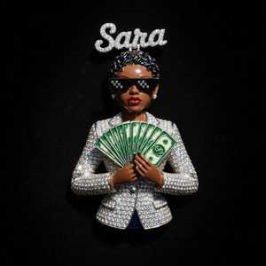 จี้เงินแท้ 925 ประดับเพชรโมอิสซาไนต์ VVS พร้อมเคลือบเงา รูปทรงตามสั่ง สำหรับทำจี้และชาร์มเครื่องประดับชั้นดี  สามารถสลักชื่อได้ - Product Image 1