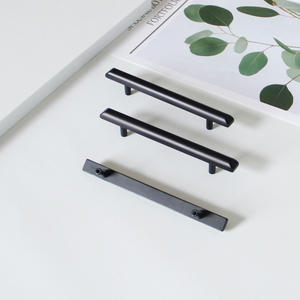 Tiradores de Gabinete en Forma de Cuña de Aleación de Zinc de Alta Calidad, Color Negro Mate, Estilo Nórdico Moderno, Herrajes para Muebles, Tiradores para Cajones de Cocina y Baño - Product Image 1